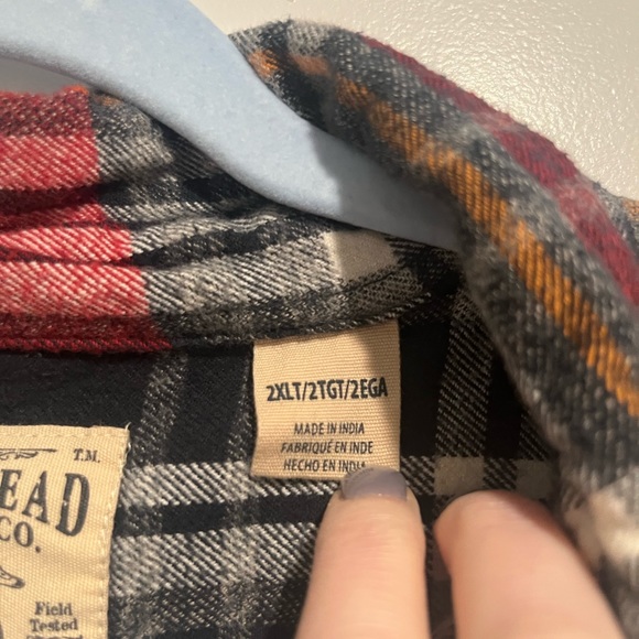 EUC 2XLT Men’s Red Head Plaid Flannel Shirt - Picture 4 of 7